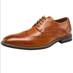 JOUSEN Men's Oxford Dress Shoes Brown